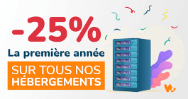 -25% la 1ère année sur l’ensemble de nos hébergements